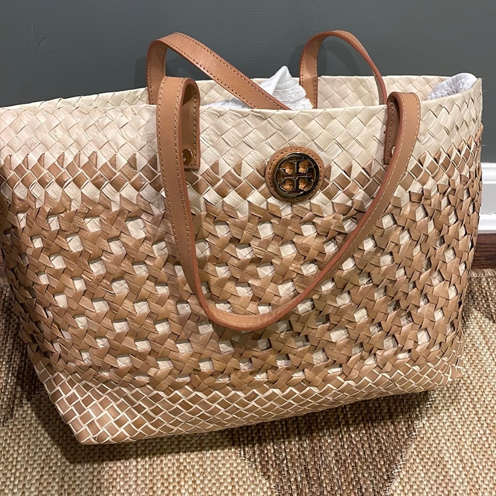TORY BURCH - woven beach bag